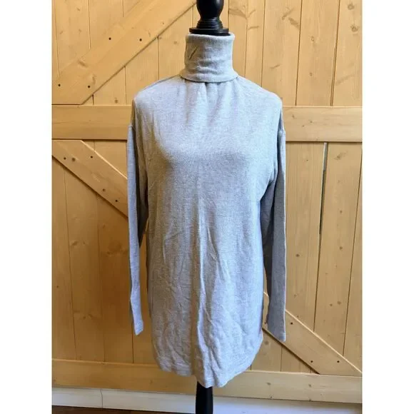 Reformation Jeans Turtleneck Sweater Dress XS Gray - Picture 2 of 7